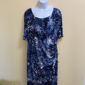 Allison Daley Snakeprint Stretchy Dress Size 16
